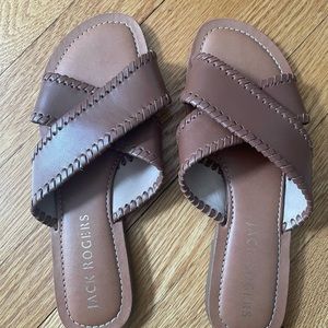 Jack Rogers cross-cross leather sandals